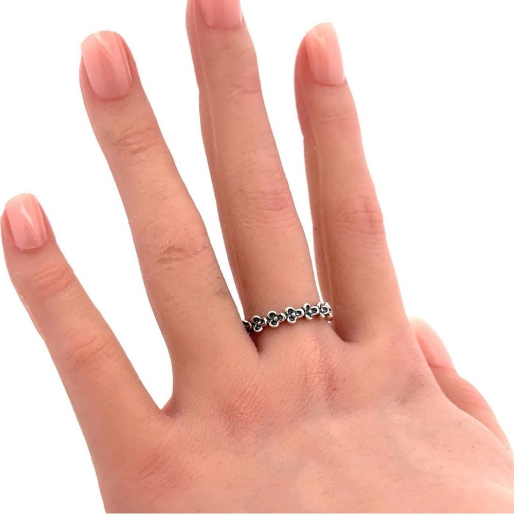 Pandora Sterling Silver Floral Ring, Size 6.5 - Picture 3 of 4